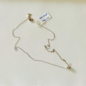Mathilde cube silver necklace